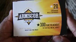 300 Blackout Ammo Pickup 147gr FMJ Armscor USA [upl. by Emmery]