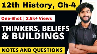 Thinkers Beliefs and Buildings Class 12  Class 12 History  Chapter 4  MCQ and Notes [upl. by Ainer]