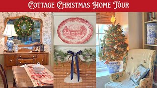 Cozy Vintage Cottage Christmas Home Tour  DIY and Shop with me [upl. by Artemla]