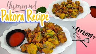 Crispy Pakora Recipe With Chutney  পকৰিৰ ৰেচিপি  Tea time snacks In Assamese [upl. by Yseulta793]