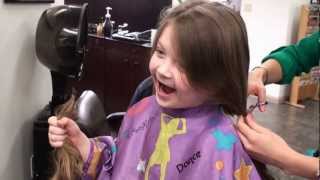 first hair cut donated to Locks of Love [upl. by Aititil308]