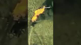 Ukrainian attack interrupts transport of Russian D30 howitzer warinukraine russia drone [upl. by Nani]