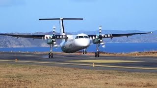 Widerøe Dash8300 at Stord Airport March 2015 [upl. by Niltiak]