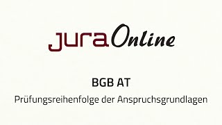 BGB AT  Prüfungsreihenfolge der Anspruchsgrundlagen [upl. by Evanthe]