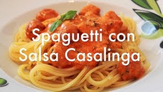 Spaghetti o espaguetis con Salsa Casalinga estilo La Tagliatella  Recetas de Pasta ✅ [upl. by Loleta]