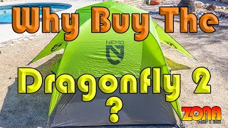 Nemo Dragonfly 2P Tent Review and Setup  Gear Review [upl. by Henrik504]