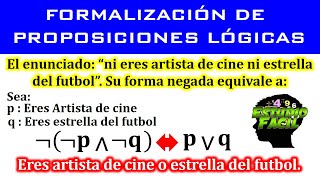 Formalización de proposiciones lógicas ejercicios resueltos [upl. by Inahpets40]