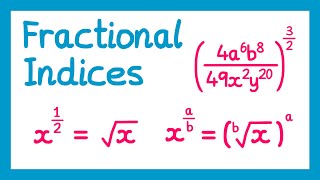 Fractional Indices  GCSE Higher Maths [upl. by Ruddy]