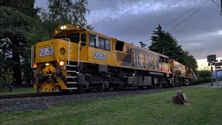 TasRail 2053 TR16 47 empty coal train passing through Deloraine [upl. by Aleira]