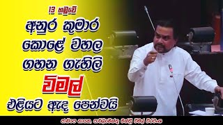 🔴 අනුර කුමාර කොළේ වහල ගහන ගැහිලි විමල් එළියට ඇද පෙන්වයි  Wimal Weerawansas Parliament Speech Today [upl. by Raney]