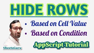 Hide rows based on Cell Value  How do I hide rows in Google Sheets based on cell value [upl. by Milton378]