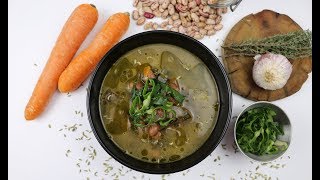 HOW TO MAKE BORLOTTI BEAN SOUP WITH CHARD  Easy amp Healthy Winter Recipe [upl. by Adok]