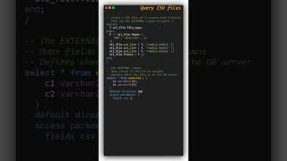 Query CSV files with inline external tables SQL oraclesql [upl. by Aissac427]