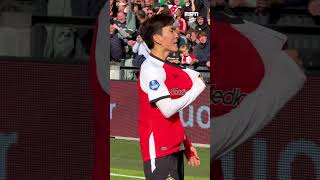 Inbeom HWANG maakt eerste voor FEYENOORD ⚽️ [upl. by Nalliuq]