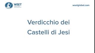 How to say it Verdicchio dei Castelli di Jesi [upl. by Brunella174]