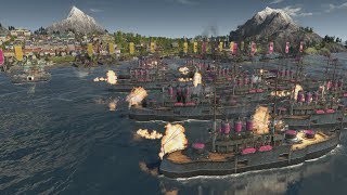 ANNO 1800 Real time port takeover battleships [upl. by Jane]