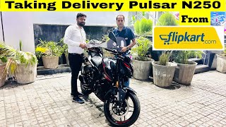 Taking Delivery of Pulsar N250 from Flipkart in Navratri Festival 🔥✅ [upl. by Uke919]