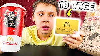 10 Tage MCDONALDS MONOPOLY GEGESSEN amp das habe ich GEWONNEN🍔🎁 [upl. by Thorncombe87]