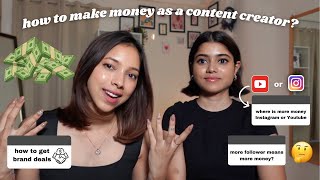 How to make Money as a Content creator on Youtube amp Instagram  Secrets amp Tips ftBhawnaLunthi [upl. by Nivanod]