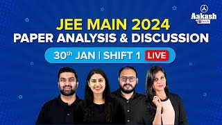 JEE Main 2024 Paper Analysis and Discussion  30th Jan Shift 1 [upl. by Ynaffik]