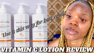 HOW TO USE SKIN BY ZARON VITAMIN C LOTION FOR BEST RESULT  SKIN BY ZARON BODY LOTION REVIEW [upl. by Haropizt158]