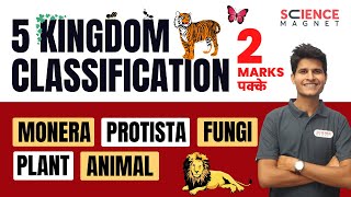 5 Kingdom Classification Monera Protista Fungi Plant Animal  2 Marks पक्केneerajsir biology [upl. by Mirielle760]