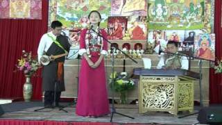 Tenzin Kunsel performs infront of Sogyal Rinpoche [upl. by Hsaka]