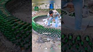 Botellas para construir viviendas sostenibles en China ♻️shorts [upl. by Toma]