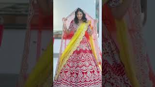 A real life princess in classic red redbridallehnga wedding lehenga southasianbridal [upl. by Lutim]