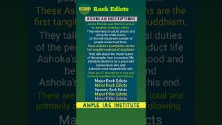 Rock edicts upsc Suniel Kumaar ias Ashokan Inscriptions shorts [upl. by Patti6]