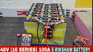 48V 100AH e rikshaw battery pack lithium phosphate [upl. by Nyltiak]