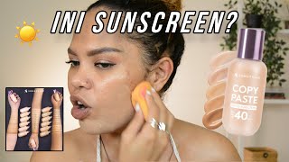 Skin Tint atau Sunscreen sih sebenarnya Somethinc COPY PASTE TINTED SUNSCREEN Review [upl. by Ellebyam]