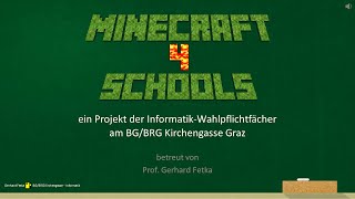 minecraft4schools  ein Projekt des BGBRG Kirchengasse Graz [upl. by Erving]