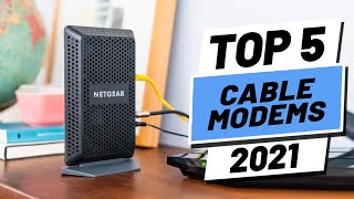 Top 5 BEST Cable Modems of 2021 [upl. by Okiek]