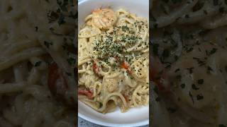 Creamy prawn pasta food fyp food cookingchannel shorts [upl. by Gahan243]