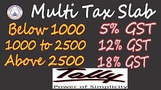 Tally ERP 9GST Price Based Stock Item Tax Setup Calculation of GST based on Slab Rate [upl. by Nytsuj]