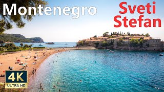 Sveti Stefan Budva Montenegro 🇲🇪 4K Walking Tour September 2021 [upl. by Lucita586]