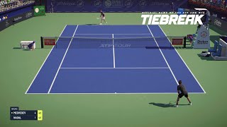 TIEBREAK  Daniil Medvedev Vs Rafael Nadal I Dubai Arena I Expert Difficulty PS5 [upl. by Ainek]