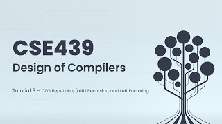 CSE439  Design of Compilers  Tutorial 09 [upl. by Westley]