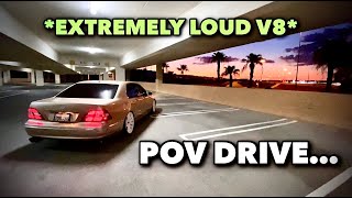 STRAIGHT PIPED LEXUS LS430 POV DRIVE EXTREMELY LOUD V8 [upl. by Cottle]