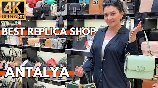 BEST FAKE BRANDS MARKET ANTALYA TURKEY  YOU WILL SHOCK  BagsShoesWith Free Shipping [upl. by Anierdna]