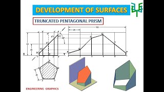 Development of Surfaces  Truncated Pentagonal Prism [upl. by Abehsile]