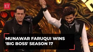 Bigg Boss 17 finale Munawar Faruqui wins show says this win was very important as it meant [upl. by Trixi]