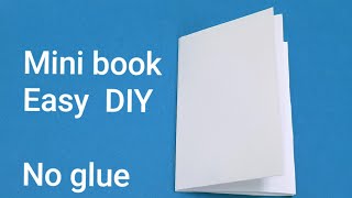 How to make a 8 page MINI BOOK with 1 sheet of paper no glue very easy [upl. by Atikihc]