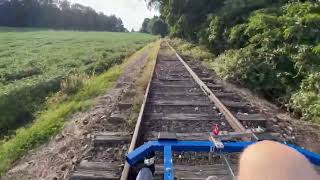 Stewartstown Railroad ride entire length of line to New Freedom on Rail Bike [upl. by Nadeau640]