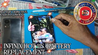 INFINIX HOT 11S BATTERY REPLACEMENT [upl. by Aissatsan133]