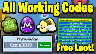 ALL Working Codes 2023  Bee Swarm SImulator [upl. by Yatnohs]