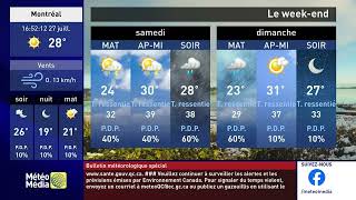 meteomedia montreal 28 juillet au 3 aout 2024 [upl. by Pantheas408]