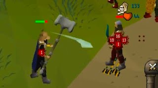 Low lvl 50 Attack Pure Pking  G Maul  13 Pray  OSRS PKING [upl. by Nahsab]