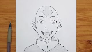 How to draw aang  Avatar aang step by step  easy tutorial [upl. by Maxim]